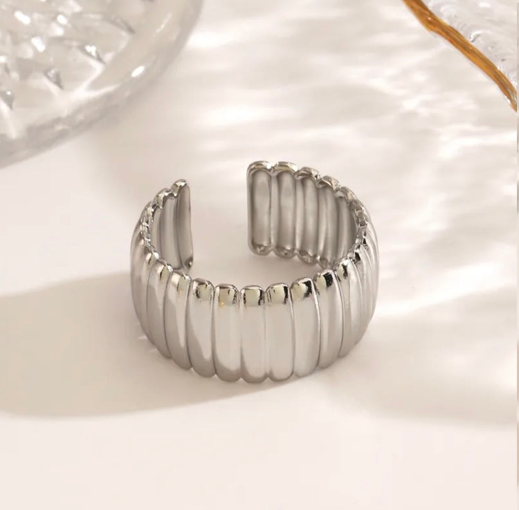 Ring Linear Argento & Oro
