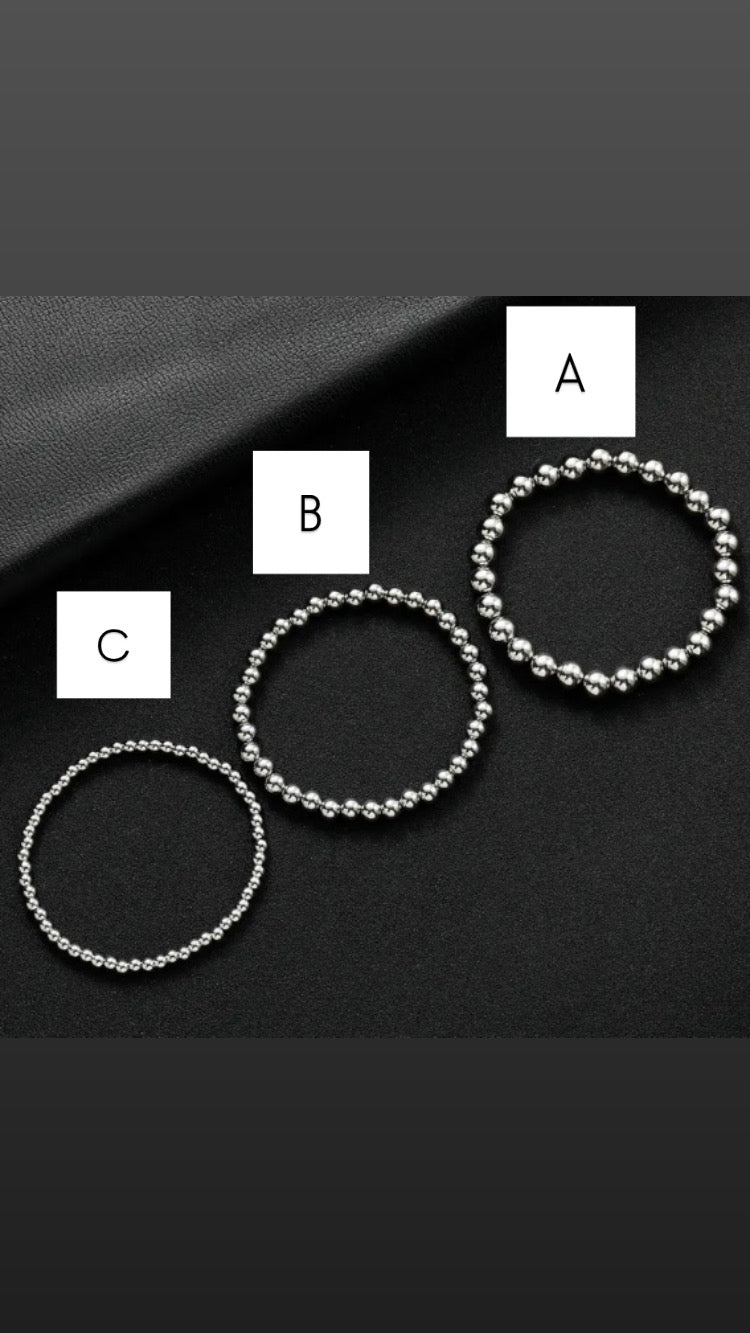 Bracciale Perle Grigie