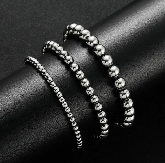 Bracciale Perle Grigie