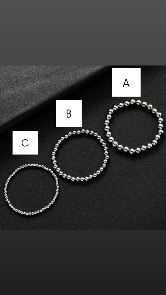 Bracciale Perle Grigie