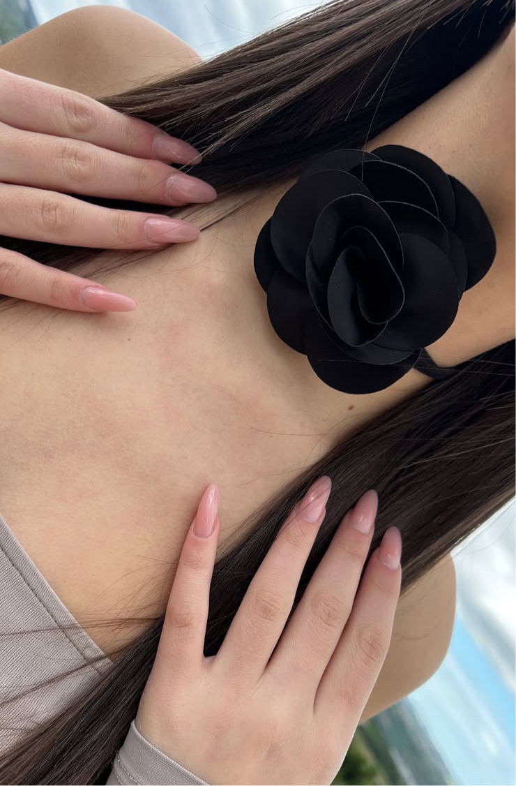 Choker Bohémien Rose Black